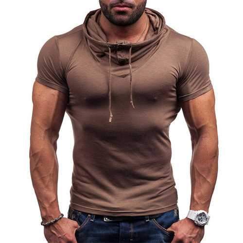 Pile Heap Collar Cotton T Shirts