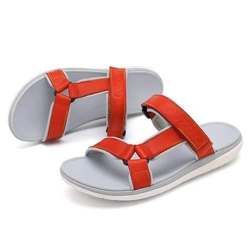 SOCOFY Casual Adjustable Leather Sandals