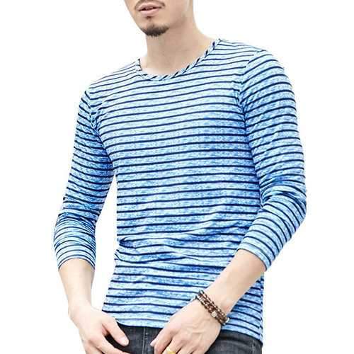 Striped Printing Comfy Casual T Shirts