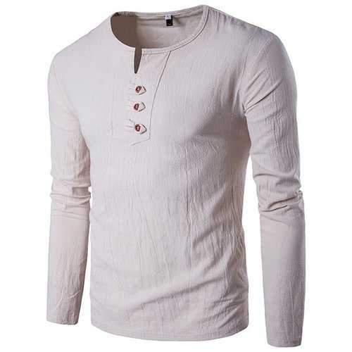 Chinese Style Linen Casual T Shirts