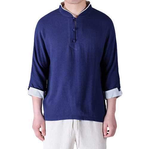 Chinese Style Cotton Linen Archaic T Shirts