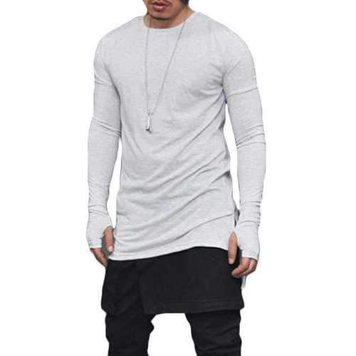 Irregular Solid Color T Shirts