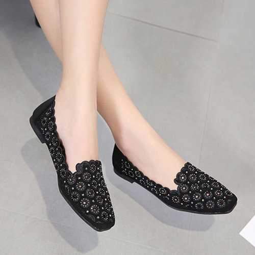 Hollow Slip On Lady Flats Loafers