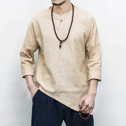 Vintage Chinese Style Linen T Shirts