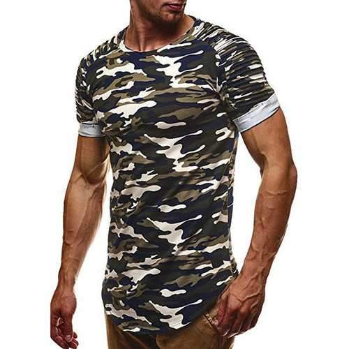 Summer Camouflage Slim Casual T Shirt