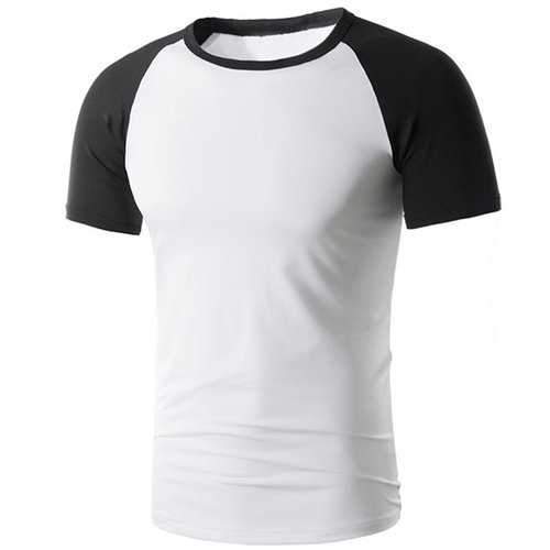 Mens Patchwork Cotton Casual T Shirts