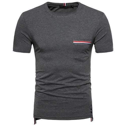 Mens Brief Style Pocket Casual T Shirts