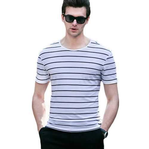 Striped Printed Breathable Casual T Shirts