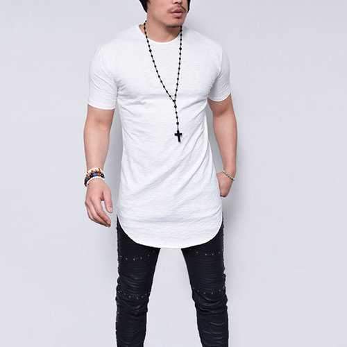 Summer Breathable Solid Color Casual T shirt