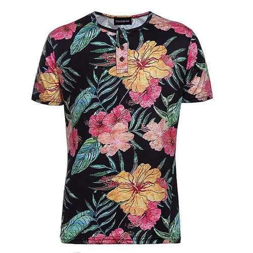 Holiday 3D Natural Flower Printed T Shirts