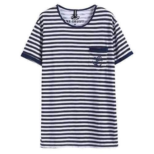 Breathable Striped Printed Casual T Shirts