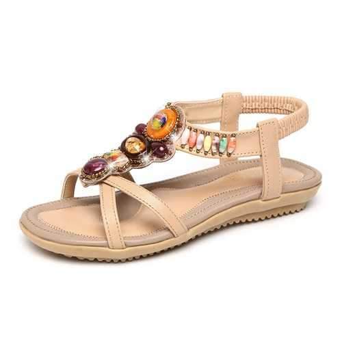 Beaded Bohemia Beach Flat Sandals