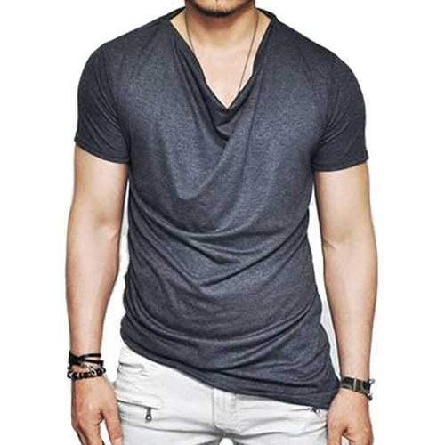 Heap Collar Slim Fit Casual T Shirts