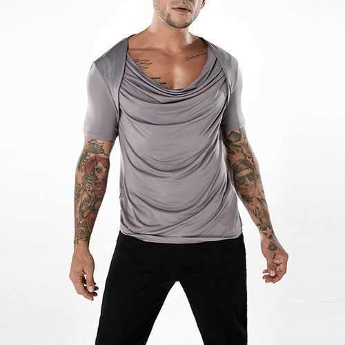 Summer Heap Collar Casual Cotton T Shirt