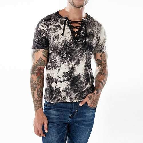 Bandages Design Casual Cotton T Shirt