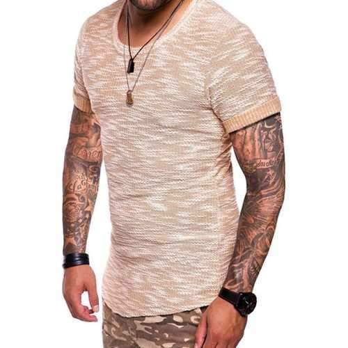 Summer Breathable Jacquard Casual T Shirts