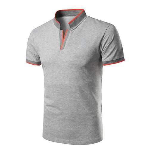 Stand Collar Casual Summer T Shirts