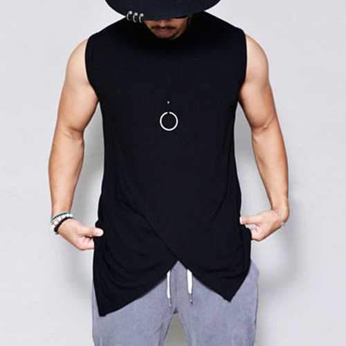 Irregular Hem Casual Hip-Hop Tank Tops