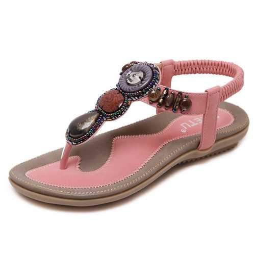 Large Szie Beaded Bohemia Sandals