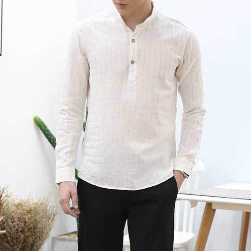 Vintage Chinese Style Cotton Linen T Shirt