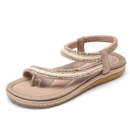 Crystal Elastic Beach Sandals