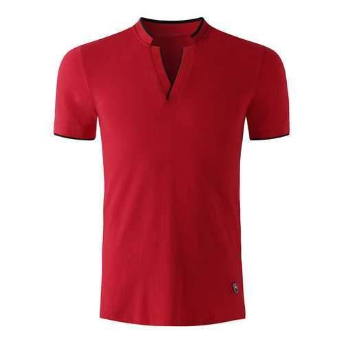 Stand Collar Short Sleeve T Shirts