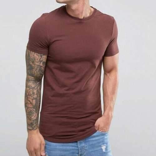 Breif Style Cotton Breathable Solid Color Tees