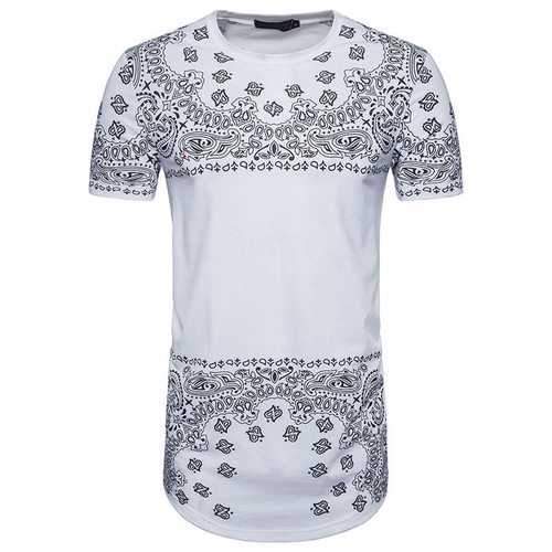 National Style Printed Cotton Long T Shirts