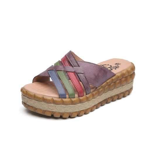 Woven Hollow Platform Sandasl