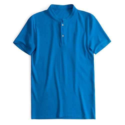 Button Design Casual Cotton T Shirts