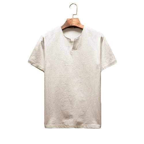 Japanese Style Linen Cozy T Shirt