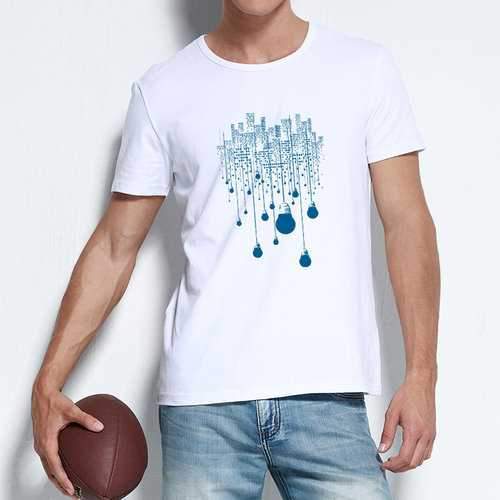 Light Bulb Printed Casual T Shirts