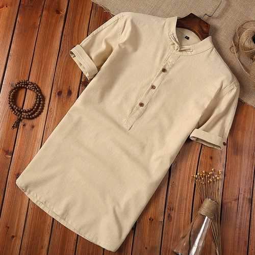 Cotton Linen Chinese Style Casual T Shirts