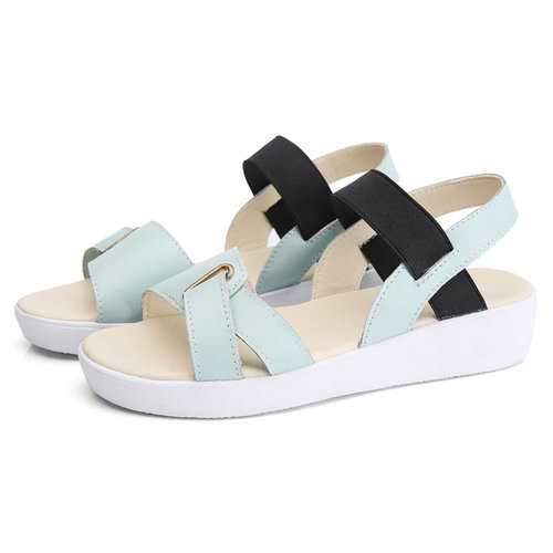 Casual Breathable Leather Flat Sandals