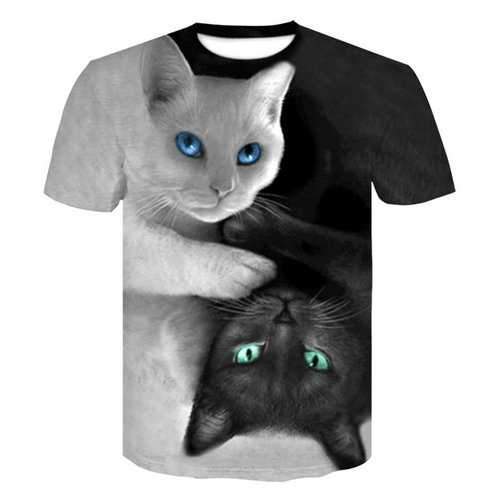 3D Cat Printing Casual Funny T Shirts