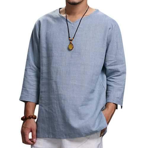 Chinese Style Half Sleeve Loose T Shirts