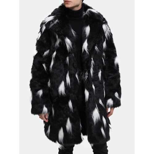 Mid Long Faux Fur Trench Coat