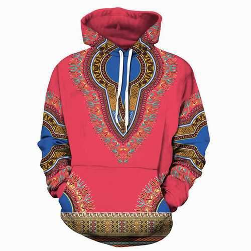 National Style 3D Printing Hooded Sweatshirt