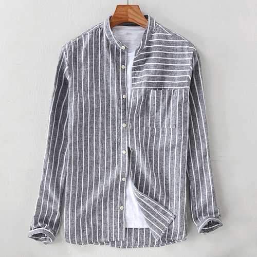 Cotton Striped Vintage Loose Fit Shirt