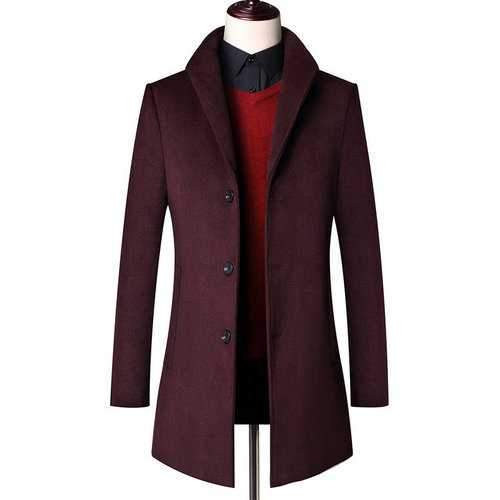 Woolen Coats Trench Outerwear Windbreaker Warm Overcoat