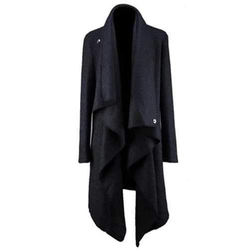 Long Wool Cloak Irregular Trench Coat