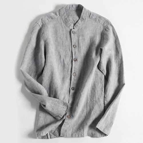 Men Casual Shirt Cotton Linen