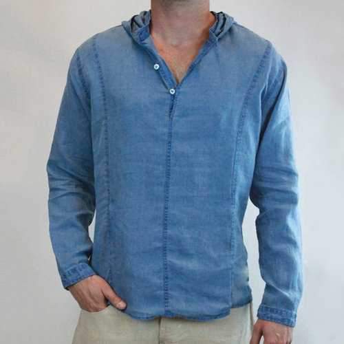 Men's Flax Breathable Hooded Loose T-Shirts