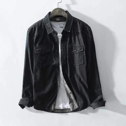 Men's Casual Loose Denim Shirt