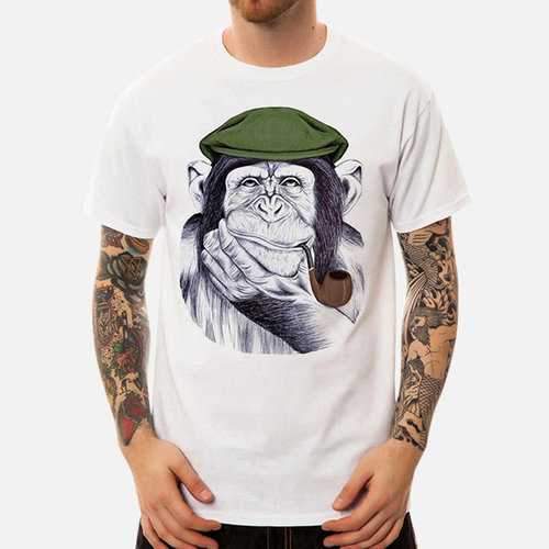 Men's Monkey Printed T Shirt