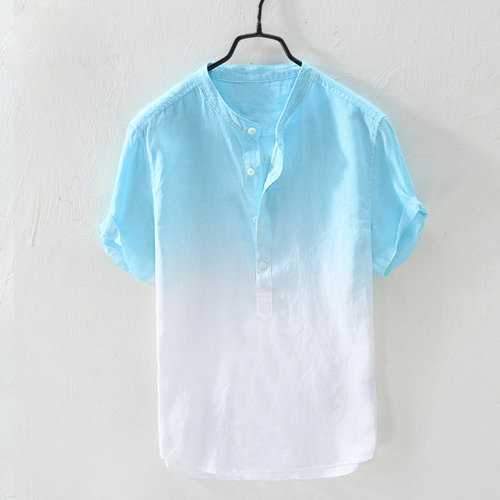 Gradient Color Summer Short Sleeve T-shirt