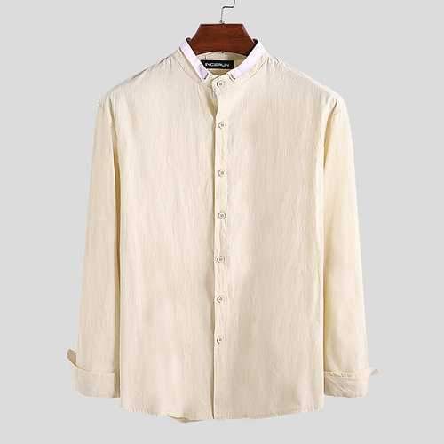 Mens Linen Cotton Casual Shirts