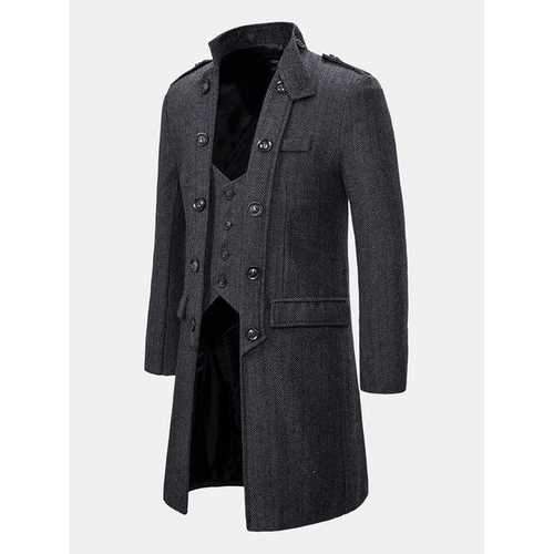 Mens Warm Mid-long Fashion Coat