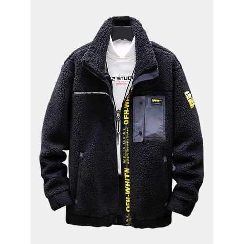 Mens Fleece Laser PocketThicken Coats