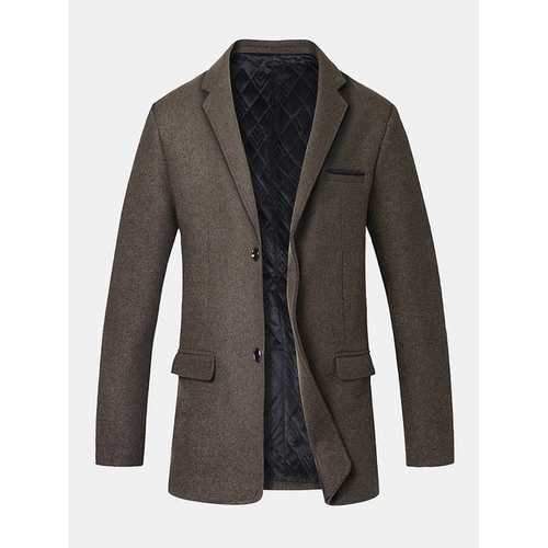 Wool Blends Business Trench Coats